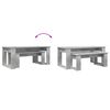 vidaXL Kaffeetisch Set 2 pcs Beton Grau Holzwerkstoff