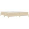 vidaXL Boxspringbett mit Matratze Creme 200 x 200 cm Stoff