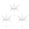 vidaXL LED-Weihnachtssterne 3 Stk. mit Erdspießen Faltbar Weiß 35 cm