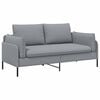 vidaXL 2-Sitzer Sofa Hellgrau 188 x 81 x 89 cm Stoff
