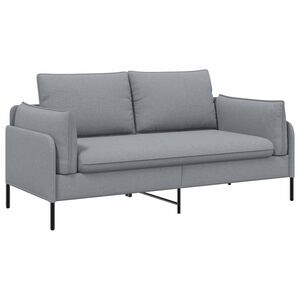 vidaXL 2-Sitzer Sofa Hellgrau 188 x 81 x 89 cm Stoff