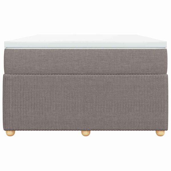 vidaXL Boxspringbett mit Matratze Taupe 120x200 cm Stoff