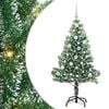 vidaXL K&uuml;nstlicher Weihnachtsbaum beschneit mit LED Licht 120 cm