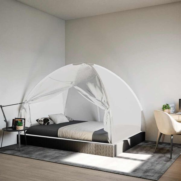 vidaXL Moskito-Netzzelt Mongolisch 220 Mesh Weiß 200x150x140 cm