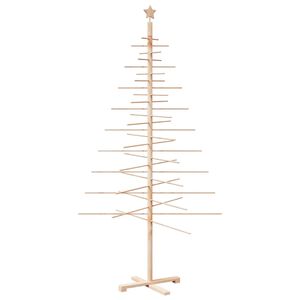 vidaXL Weihnachtsbaum Holz zum Schm&uuml;cken 210 cm Massivholz Kiefer