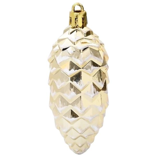 vidaXL Weihnachts-Tannenzapfen Ball 40 pcs Gold Kunststoff