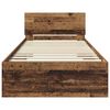 vidaXL Bettrahmen mit Kopfteil Altholz 90 x 200 cm Holzwerkstoff