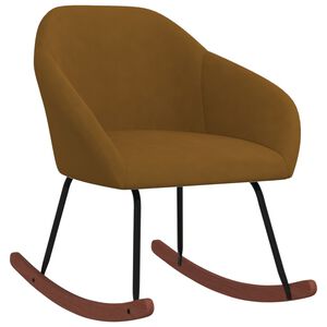 vidaXL Schaukelstuhl Braun Stoff