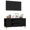 vidaXL TV-Schrank Schwarz 102x44,5x50 cm Holzwerkstoff