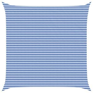 vidaXL Sonnensegel Blau und Wei&szlig; 6 x 6 m HDPE