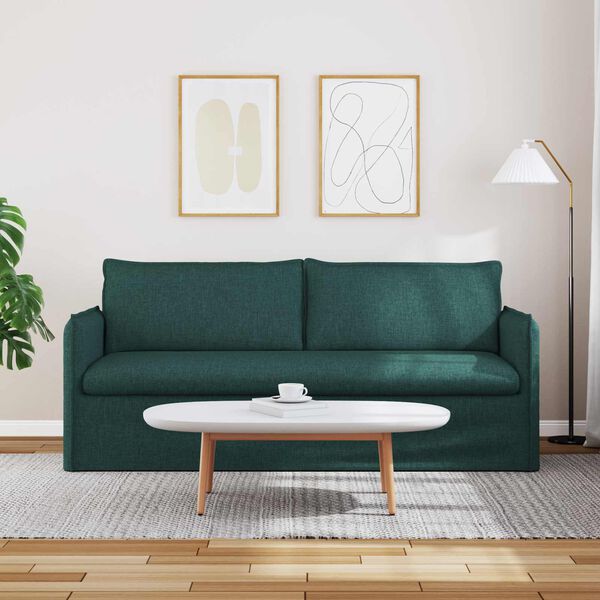vidaXL Sofa Dunkelgr&uuml;n Gesamtabmessungen: 196 x 82 x 85 cm (B x T x H)