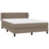 vidaXL Boxspringbett mit Matratze Taupe 140x200 cm Stoff