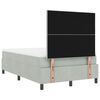 vidaXL Boxspringbett mit Matratze Hellgrau 120 x 190 cm Stoff