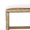 vidaXL 9-tlg. Garten-Essgruppe mit Kissen Beige Poly Rattan