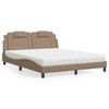 vidaXL Bett "Viana" mit Matratze Cappuccino-Braun 160x200 cm Kunstleder