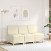 vidaXL | Modulares Armfreies Sofa | Creme 55 x 74 x 82 cm Kunstleder