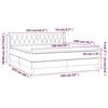 vidaXL Boxspringbett mit Matratze Hellgrau 160x200 cm Samt