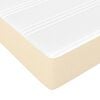 vidaXL Boxspringbett mit Matratze Creme 120x200 cm Stoff