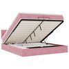 vidaXL Ottoman-Bett mit Matratzen & LEDs Rosa 200x200 cm Samt