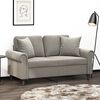 vidaXL 2-Sitzer-Sofa mit Kissen Hellgrau 120 cm Samt