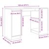 vidaXL Schreibtisch Artisan-Eiche 120x42x76 cm Holzwerkstoff