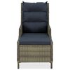 vidaXL 3-tlg. Garten-Lounge-Set mit Auflagen Poly Rattan Braun