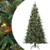 vidaXL K&uuml;nstlicher klappbarer Weihnachtsbaum Gr&uuml;n 240 cm PE und PVC