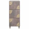 vidaXL Highboard Grau und Gold 40 x 33 x 110 cm Massivholz Mango