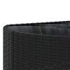 vidaXL 10-tlg. Garten-Sofagarnitur mit Kissen Schwarz Poly Rattan