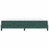 vidaXL Boxspringbett mit Matratze Dunkelgr&uuml;n 200 x 200 cm Stoff