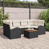 vidaXL Garten-Sofa-Set 7 pcs Schwarz und Wei&szlig;