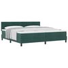 vidaXL Boxspringbett mit Matratze Dunkelgr&uuml;n 200 x 200 cm Samt