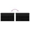 vidaXL Schuhbank mit Speicher Schwarz 80 x 30 x 45 cm Holzwerkstoff