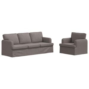 vidaXL Sofa 2 pcs Taupe