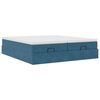 vidaXL Ottoman-Bett mit Matratzen Dunkelblau 200x200 cm Samt