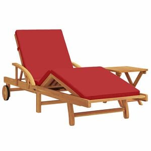 vidaXL Sonnenliege 2 pcs Rot Massivholz Akazie