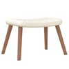 vidaXL Relaxsessel mit Hocker Cremewei&szlig; Samt