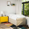 vidaXL Boxspringbett mit Matratze Creme 90x200 cm Stoff