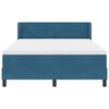 vidaXL Boxspringbett mit Matratze Dunkelblau 190 x 140 cm Samt