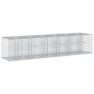 vidaXL Gabionen-Hochbeet 2 stk. 260 x 60 x 55 cm Verzinkter Stahl