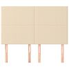 vidaXL Kopfteil Creme 144x5x118/128 cm Stoff