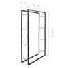 vidaXL Brennholzregal Schwarz 80&times;25&times;150 cm Stahl