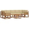 vidaXL Outdoor-Sofagarnitur 8 stk. Natur und Beige