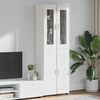 vidaXL Highboard mit Regal mit T&uuml;r Wei&szlig; 60 x 35 x 182 cm Holzwerkstoff