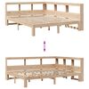 vidaXL Massivholzbett mit Regal ohne Matratze 140x190 cm Kiefernholz