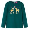 Kinder-Langarmshirt Dunkelgr&uuml;n 92