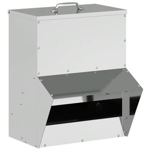 vidaXL H&uuml;hnerf&uuml;tterer Silber 35 x 30,5 x 43,5 cm Verzinkter Stahl