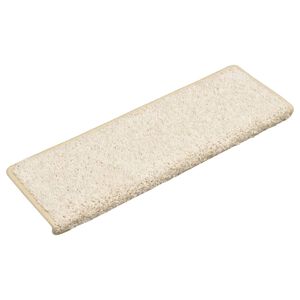 vidaXL Stufenmatten 15 Stk. 65x21x4 cm Wei&szlig; Rechteckiger Rand