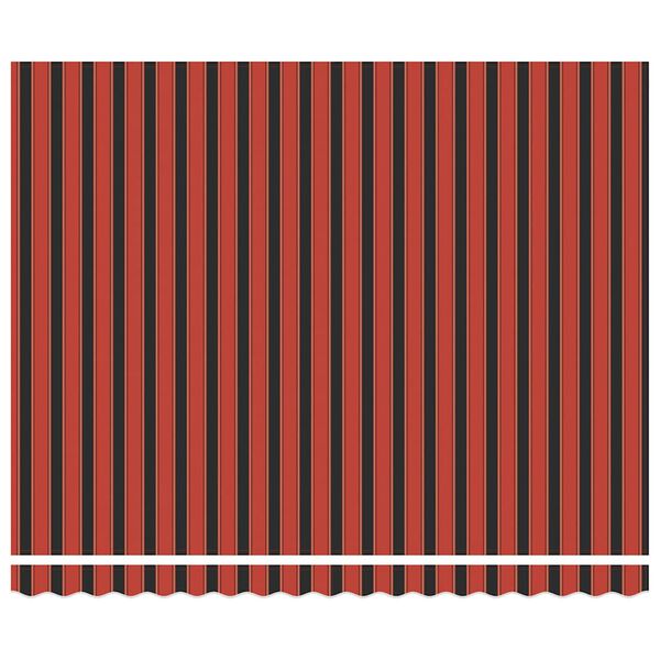 vidaXL Markise Einziehbar Orange und Braun 4x3 m Stoff und Aluminium