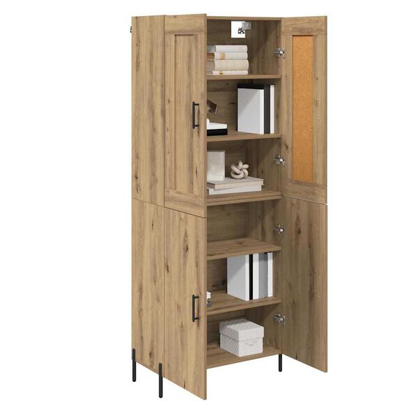 vidaXL Highboard 2 pcs Artisan-Eiche Holzwerkstoff